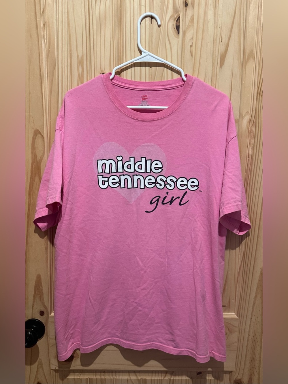 Hanes Pink "Middle Tennessee Girl" Graphic Tee Womens XL